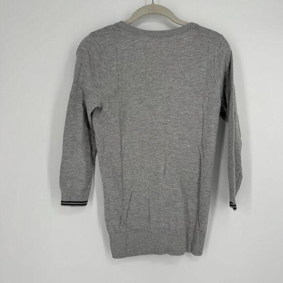 Vintage y2k 90s Hollister cardigan sweater medium M gray fitted party schoolgirl - Picture 6 of 6